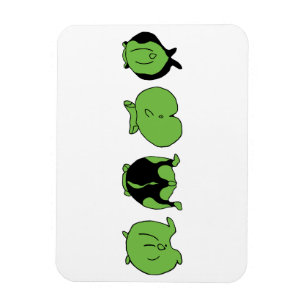 Green Hamster Butts Magnet