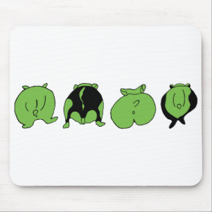 Green Hamster Butts Mouse Mat
