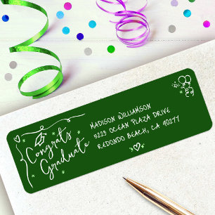 Green Hand Drawn Doodle Style Graduation Address