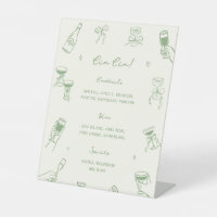 Green Hand Drawn Italian Wedding Cin Cin Bar