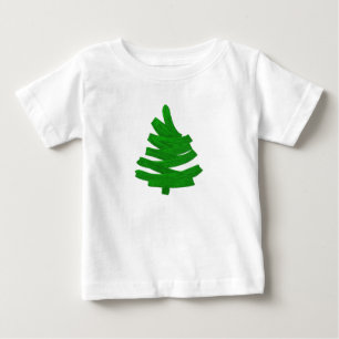 green hand-drawn tree. baby T-Shirt