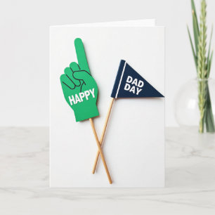 Green Hand Happy Fathers Day Card