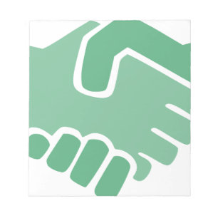 Green Handshake Notepad
