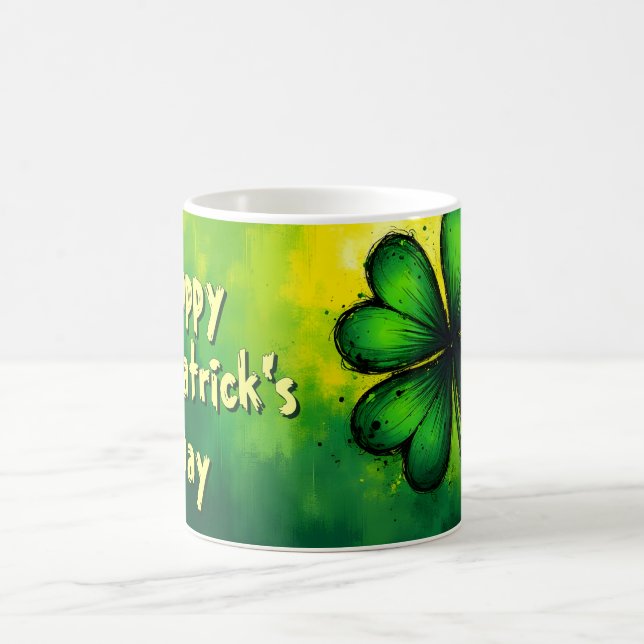 Green, Happiness & Joy - Happy St. Patrick's Day! Coffee Mug (Center)