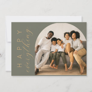 Green Happy EVERYTHING Holiday Card