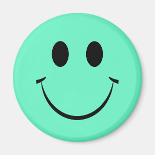 Green Happy Face Magnet