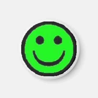 Green Happy Face Magnet