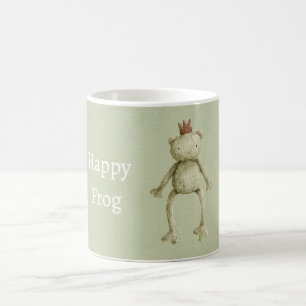 Green Happy Frog Coffee Mug