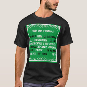 green Happy Kwanzaa Seven Days of Kwanzaa T-Shirt