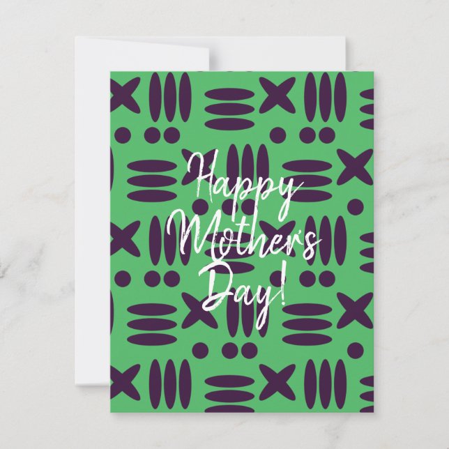 Green Happy Mother's Day Card (Front)