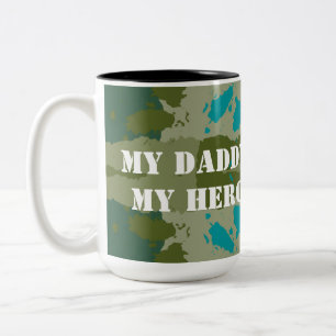 Green Harmony Abstract Pattern Two-Tone Coffee Mug
