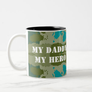Green Harmony Abstract Pattern Two-Tone Coffee Mug