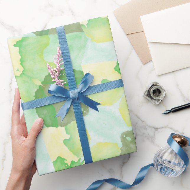 Green Harmony Abstract Pattern Wrapping Paper (Gifting)