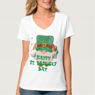 Green hat lucky Shamrock St. Patrick's Day T-Shirt