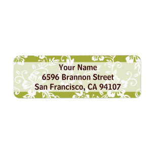 Green Hawaiian Address Labels