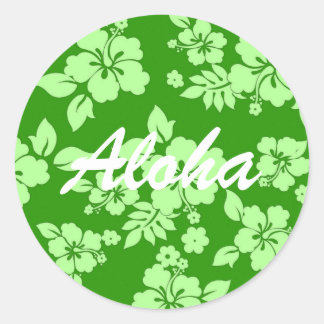 Green Hawaiian Classic Round Sticker