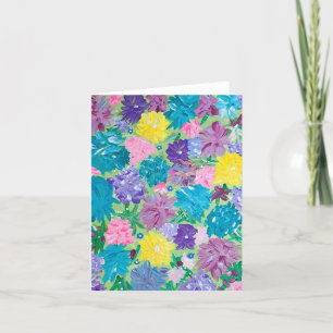 Green Haze Floral Note Card