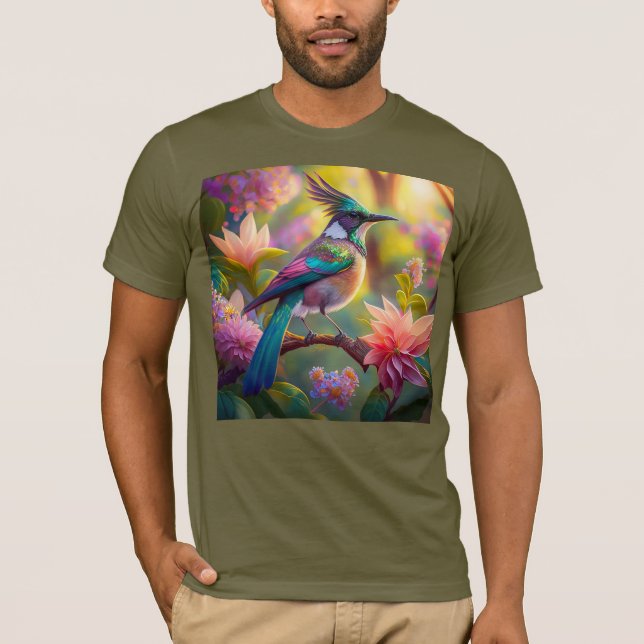 Green Headed Jay Fantasy Bird T-Shirt (Front)