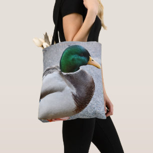 Green Headed Mallard Drake Tote Bag