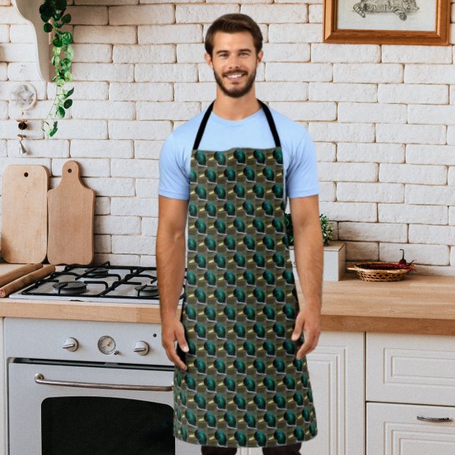 Green Headed Mallard Duck Pattern Apron (In Situ Kichen)