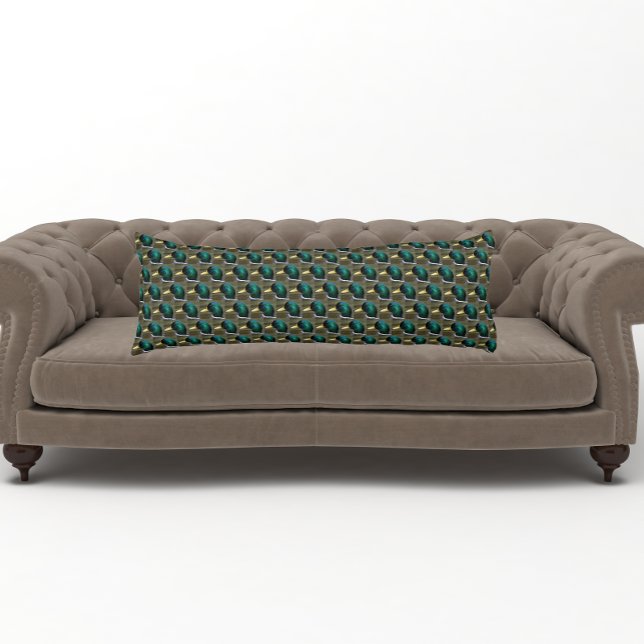 Green Headed Mallard Duck Pattern Body Cushion (In Situ)