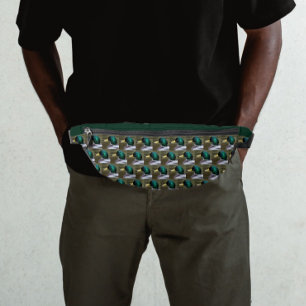 Green Headed Mallard Duck Pattern Bum Bags
