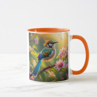 Green Headed Teal Winged Fantasy Bird Mug
