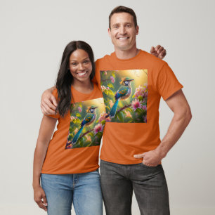 Green Headed Teal Winged Fantasy Bird T-Shirt