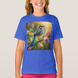 Green Headed Teal Winged Fantasy Bird T-Shirt