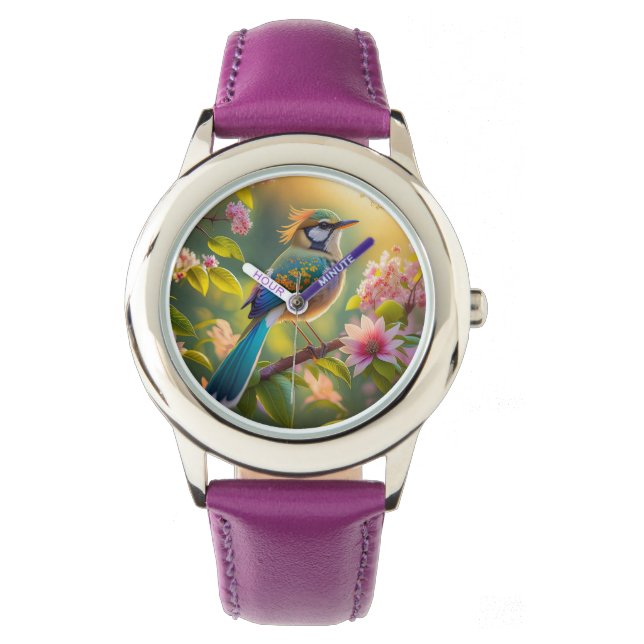 Green Headed Teal Winged Fantasy Bird Watch (Front)