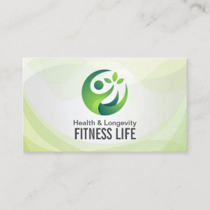 Green Health Modern Logo   Fitness Nutrition Business Card