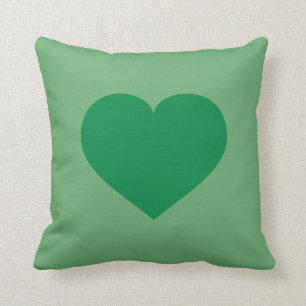Green heart cushion