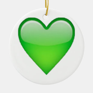 Green Heart - Emoji Ceramic Tree Decoration