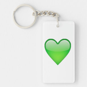 Green Heart - Emoji Key Ring