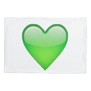 Green Heart - Emoji Pillowcase