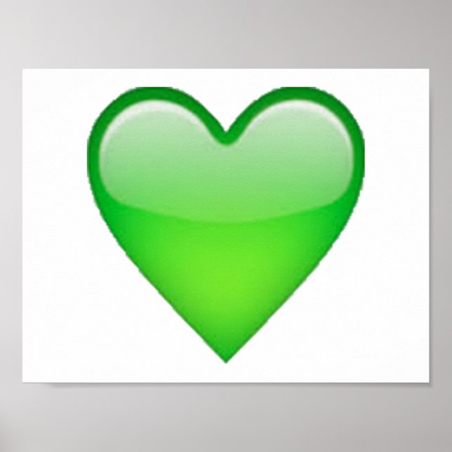 Green Heart - Emoji Poster (Front)
