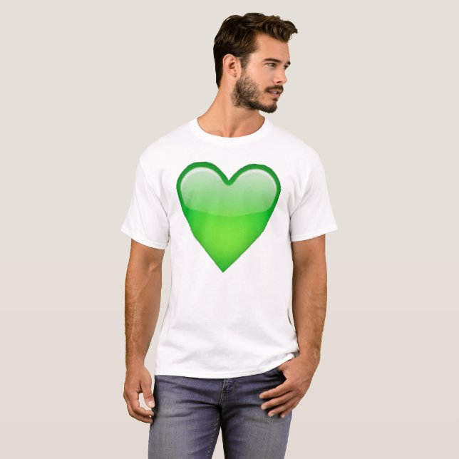 Green Heart - Emoji T-Shirt (Front Full)