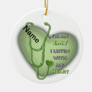 Green Heart EMT Ceramic Tree Decoration