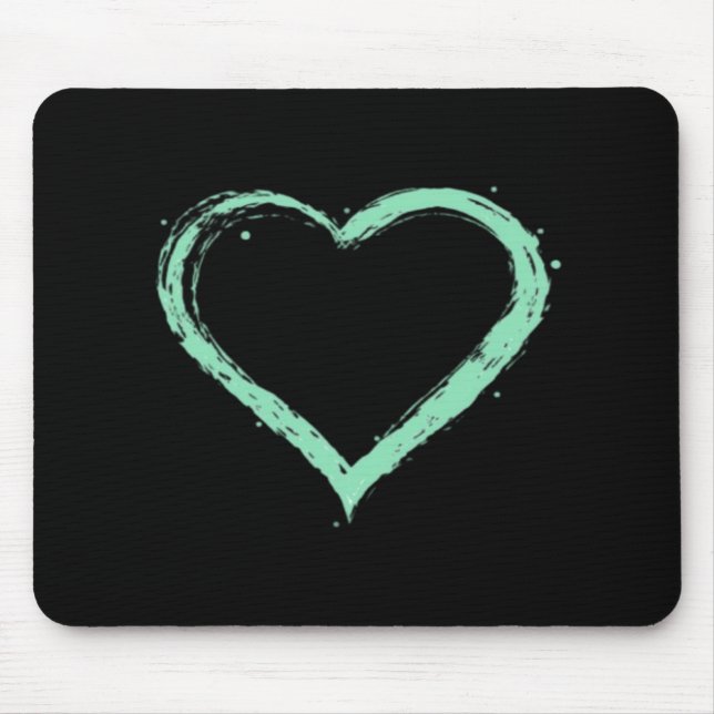 Green Heart Essential Mouse Mat (Front)