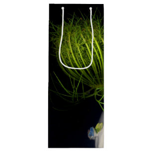 "Green heart in black" Wine Gift Bag