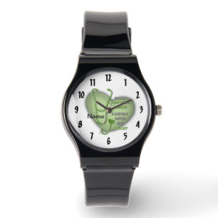  Green Heart Midwife Nurse watch