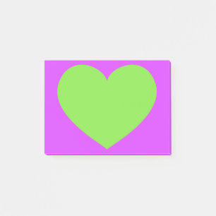 Green Heart Post-it Notes