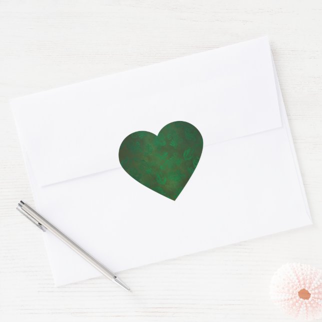Green Heart Sticker (Envelope)