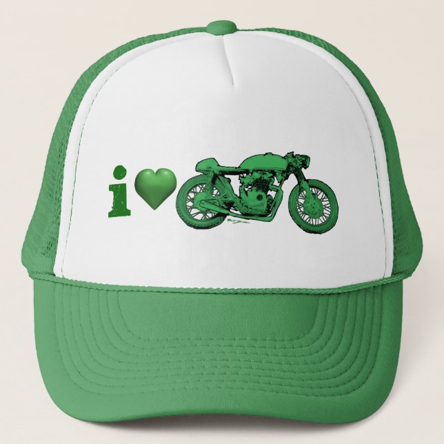 Green Heart - Valentine's - St. Patrick's Day Trucker Hat (Front)