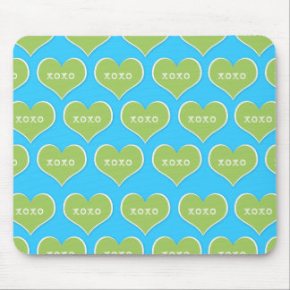 Green Heart XOXO Mousepad