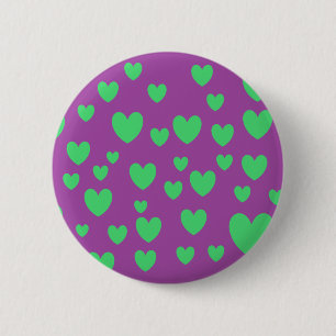 Green Hearts Button