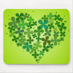'Green Hearts' Mousepad
