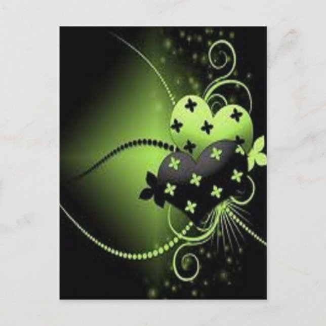 green hearts postcard (Front)