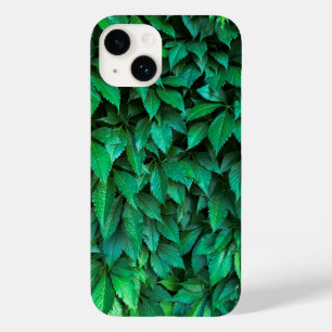 green hedge background parthenocissus pattern text Case-Mate iPhone 14 case