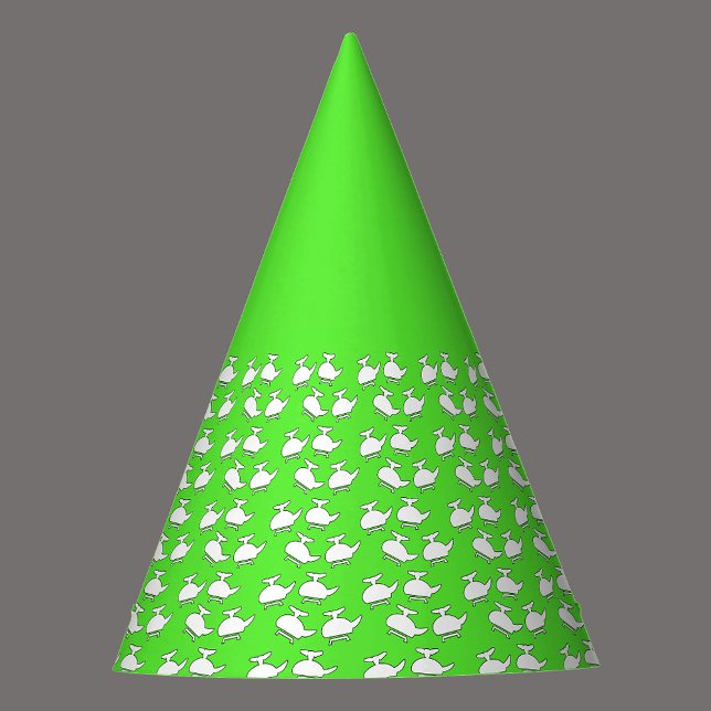 Green Helicopter Birthday  Party Hat (Creator Uploaded)